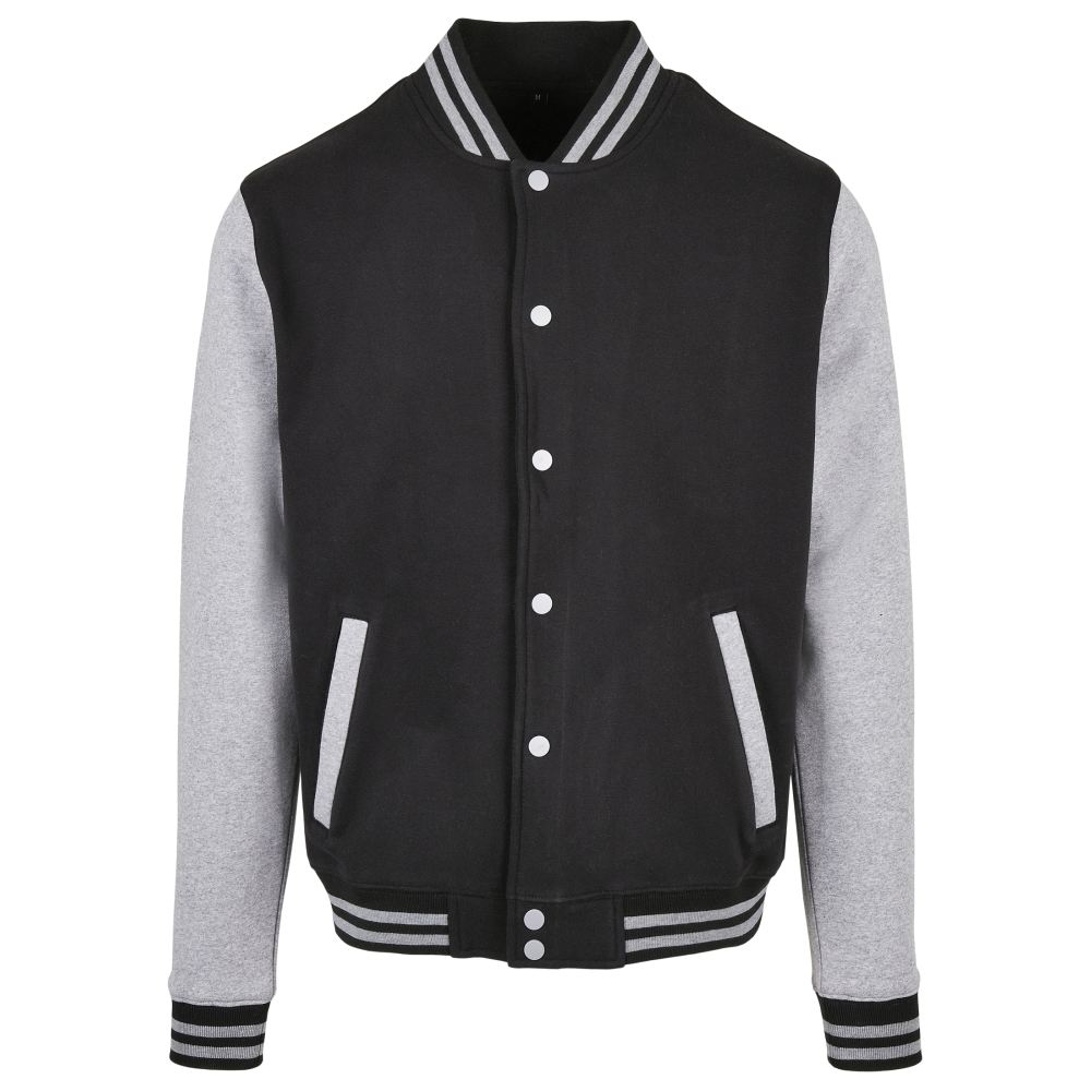 Urban Classics - Basic College jacket - Zwart/Grijs